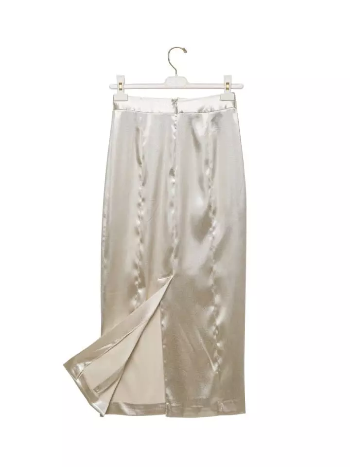 Paper Moon - Korean Women Fashion - #shopsmall - Silky Vegan Leather Maxi Pencil Skirt - 8
