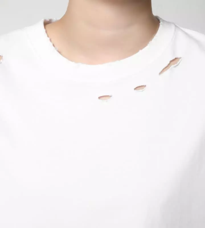 Paper Moon - Korean Women Fashion - #thatsdarling - Oversized Pigment Cutted Detail Tee  - 2