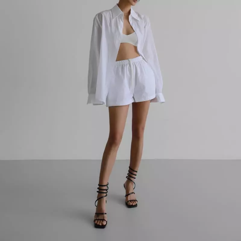 Paper Moon - Korean Women Fashion - #thelittlethings - Nylon Back Slit Detail Oversize Shirt - 5