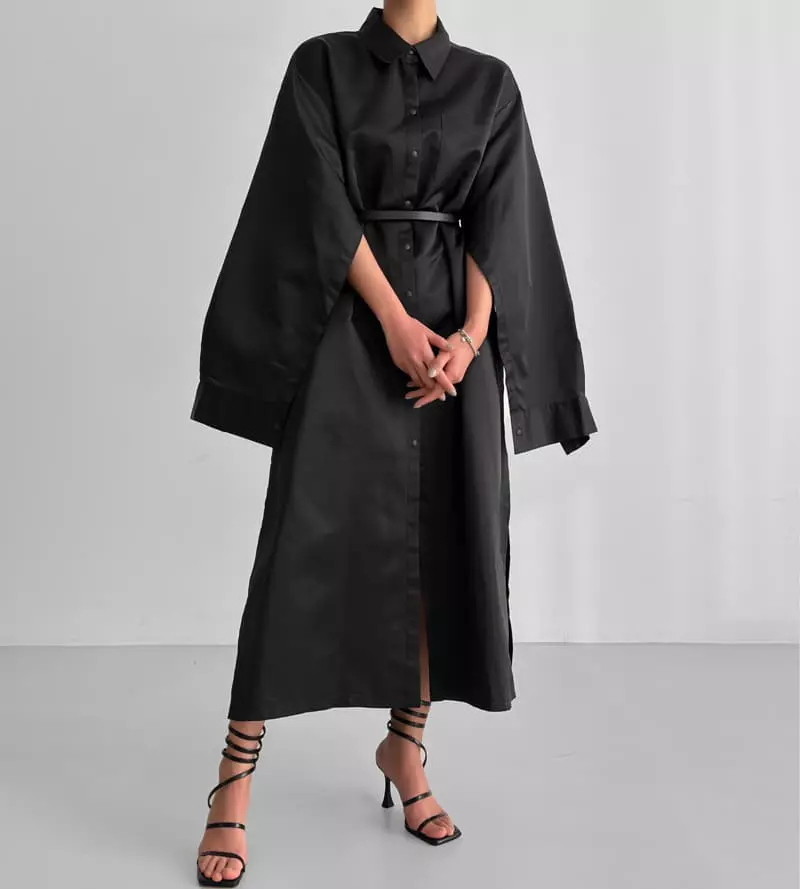 Paper Moon - Korean Women Fashion - #vintagekidsstyle - Shiny One-piec Coat