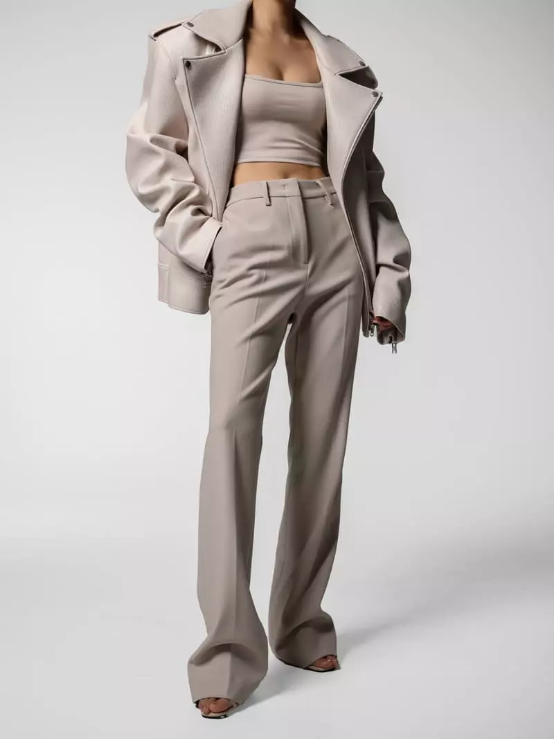 Paper Moon - Korean Women Fashion - #vintagekidsstyle - Straght Fit Tuxedo Trousers - 5