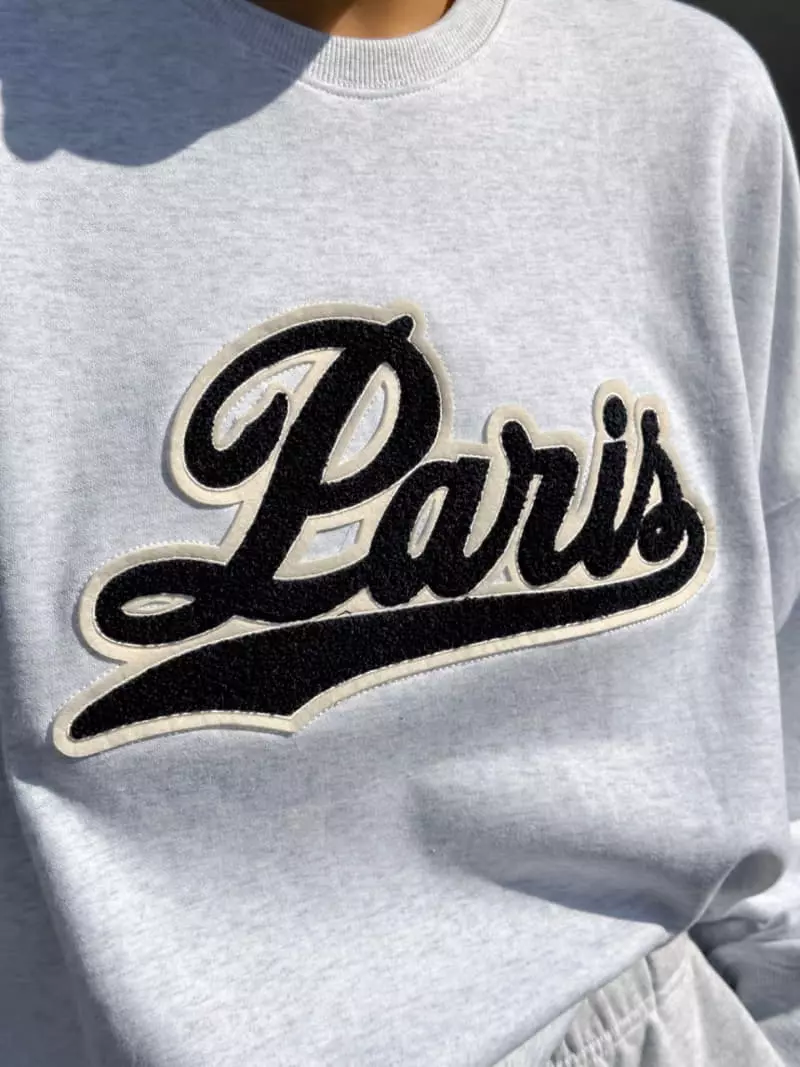 Paper Moon - Korean Women Fashion - #vintageinspired - Paris boucle stitch sweatshirt - 4