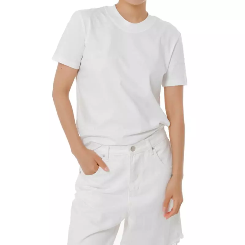 Paper Moon - Korean Women Fashion - #womensfashion - Crew Neck Round Slim Tee - 3