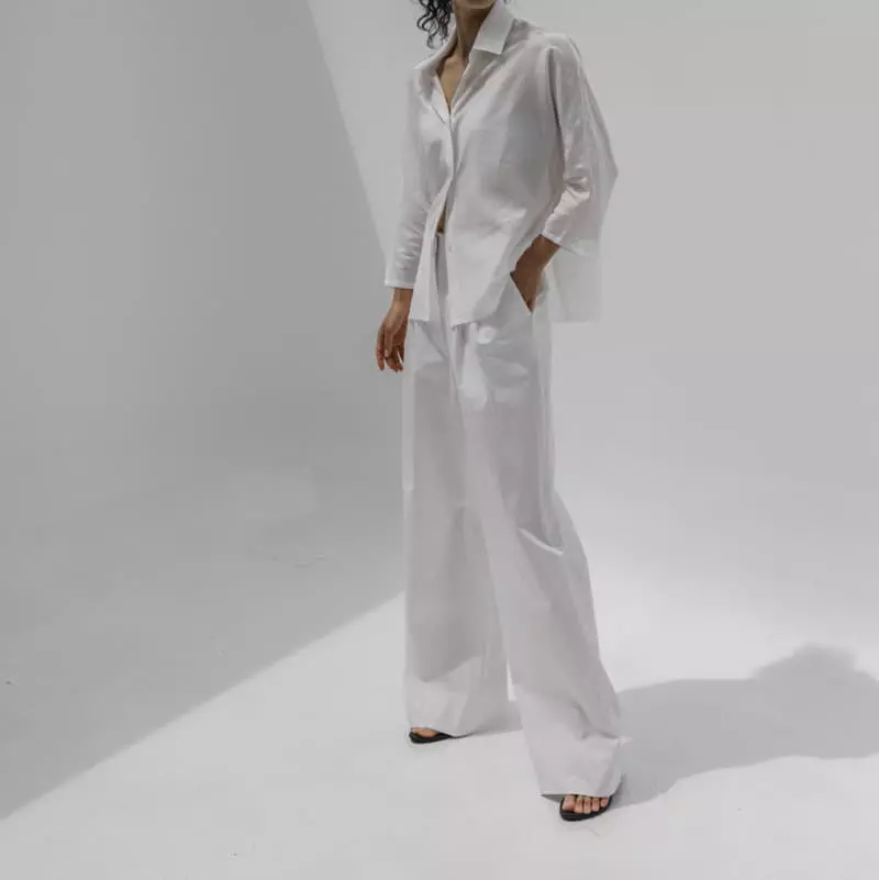 Paper Moon - Korean Women Fashion - #womensfashion - Cotton Two Wide Pants - 7