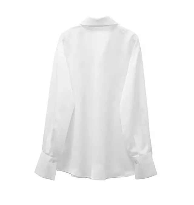 Paper Moon - Korean Women Fashion - #womensfashion - Silky Wrap Unbalance Blouse - 6