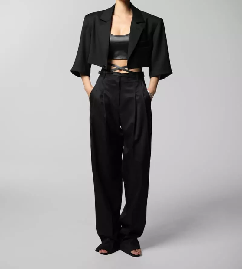 Paper Moon - Korean Women Fashion - #womensfashion - Mesh Sleeve Detail Crop Jacket - 7