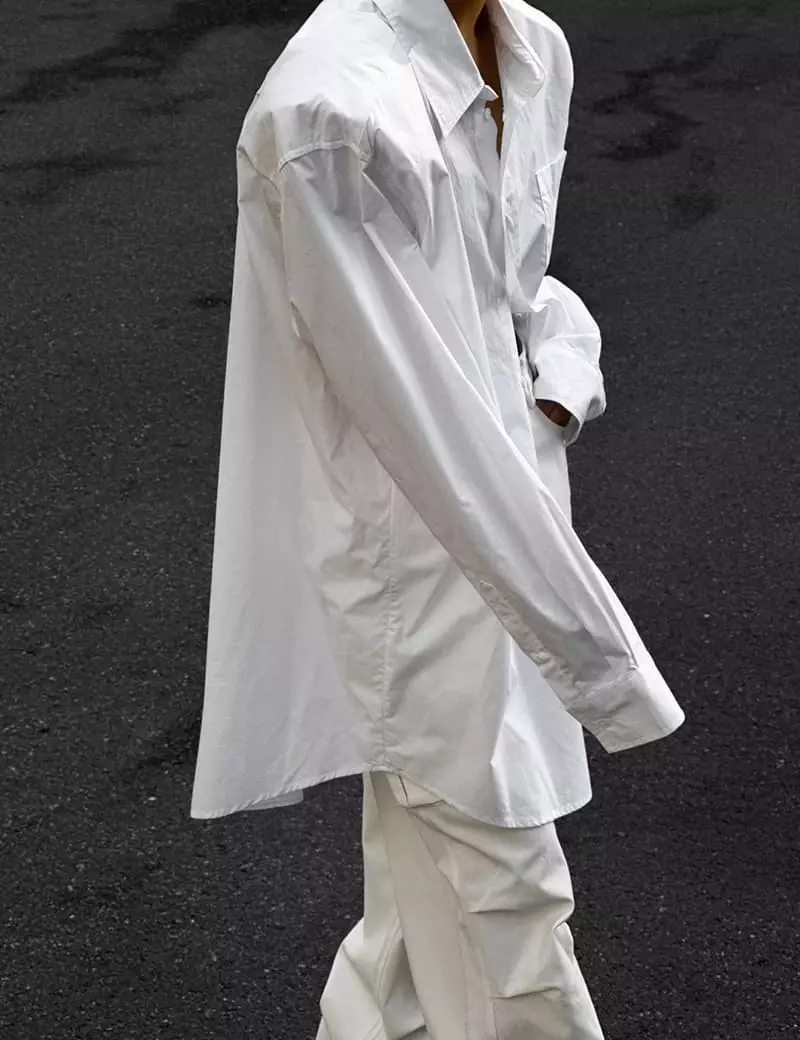Paper Moon - Korean Women Fashion - #womensfashion - Maxy Obersize Pad SHOulder Button Down Shirt - 8