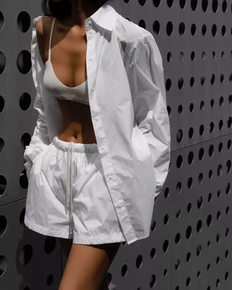Paper Moon - Korean Women Fashion - #womensfashion - Nylon Back Slit Detail Oversize Shirt - 7