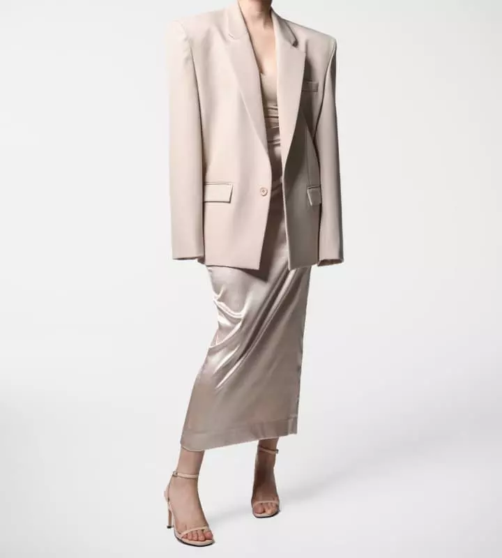 Paper Moon - Korean Women Fashion - #womensfashion - Silky Vegan Leather Maxi Pencil Skirt - 2