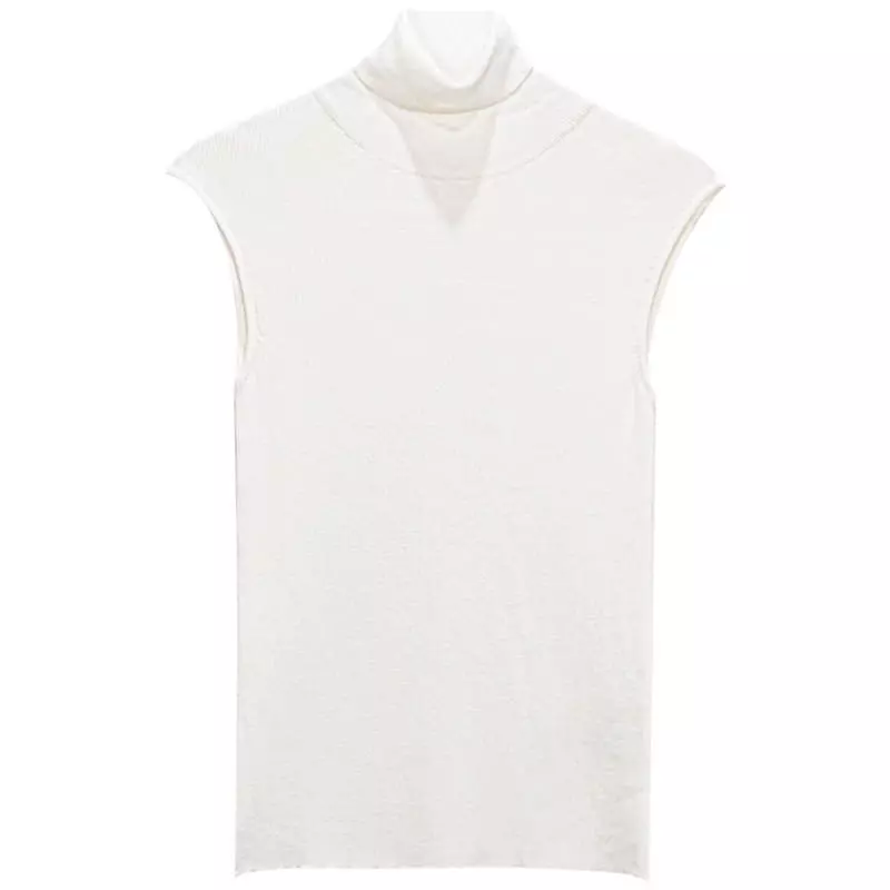 Paper Moon - Korean Women Fashion - #womensfashion - Turtleneck Ribbed Sleeveless Knit Top - 7