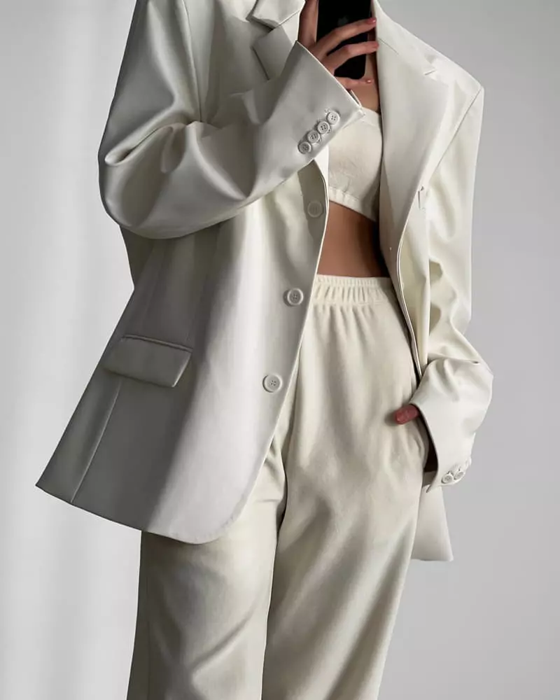 Paper Moon - Korean Women Fashion - #womensfashion - Classic Soft Vegan Leather Blazer - 6