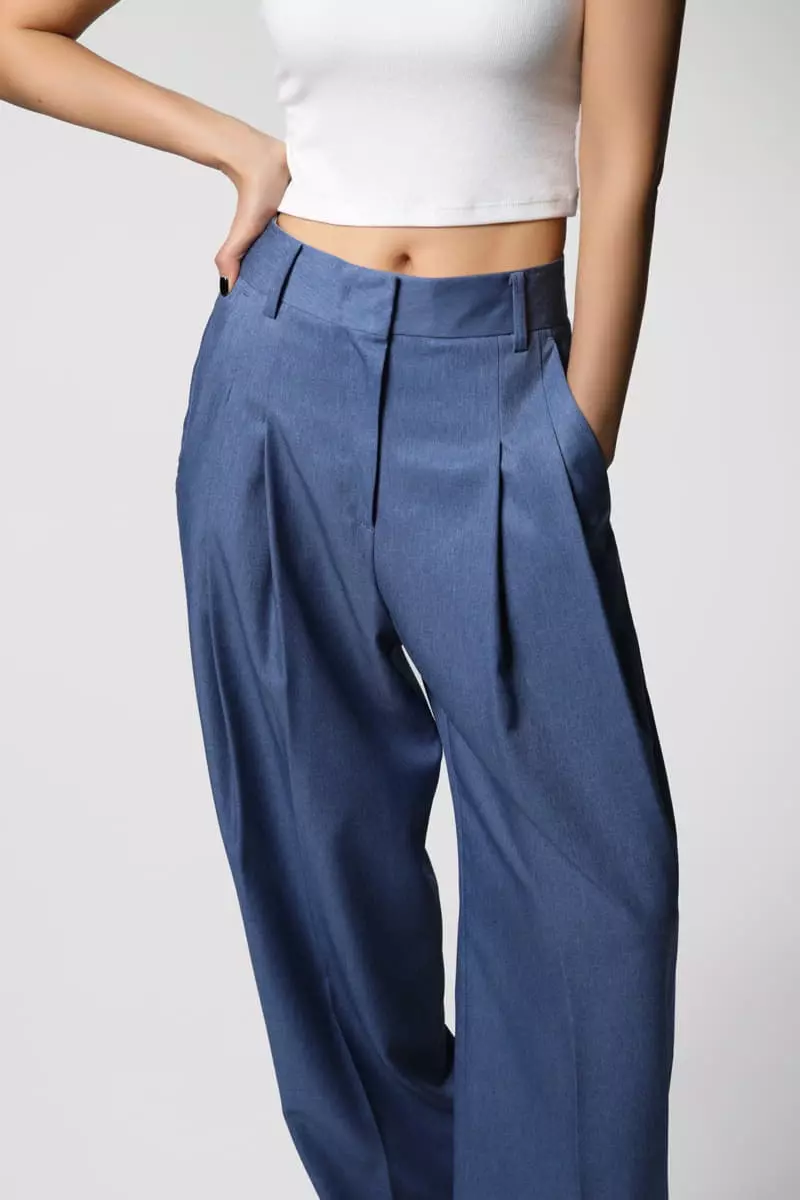 Paper Moon - Korean Women Fashion - #womensfashion - soft touch pin tuck wide trousers  - 10