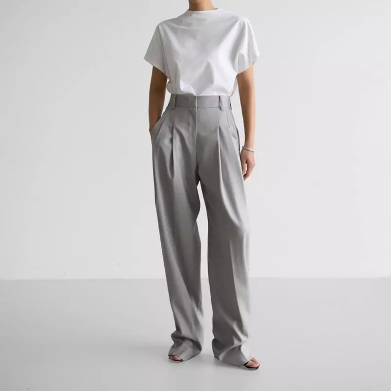 Paper Moon - Korean Women Fashion - #momslook - high neck french sleeve top - 4
