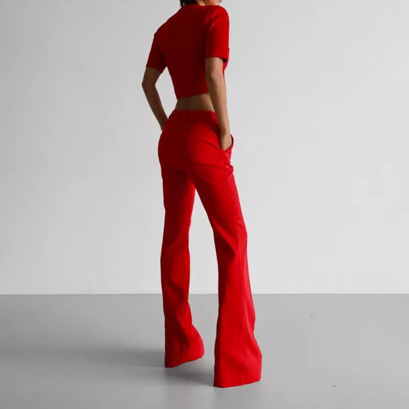 Paper Moon - Korean Women Fashion - #womensfashion - maxi flared boots cut tailored trousers - 11
