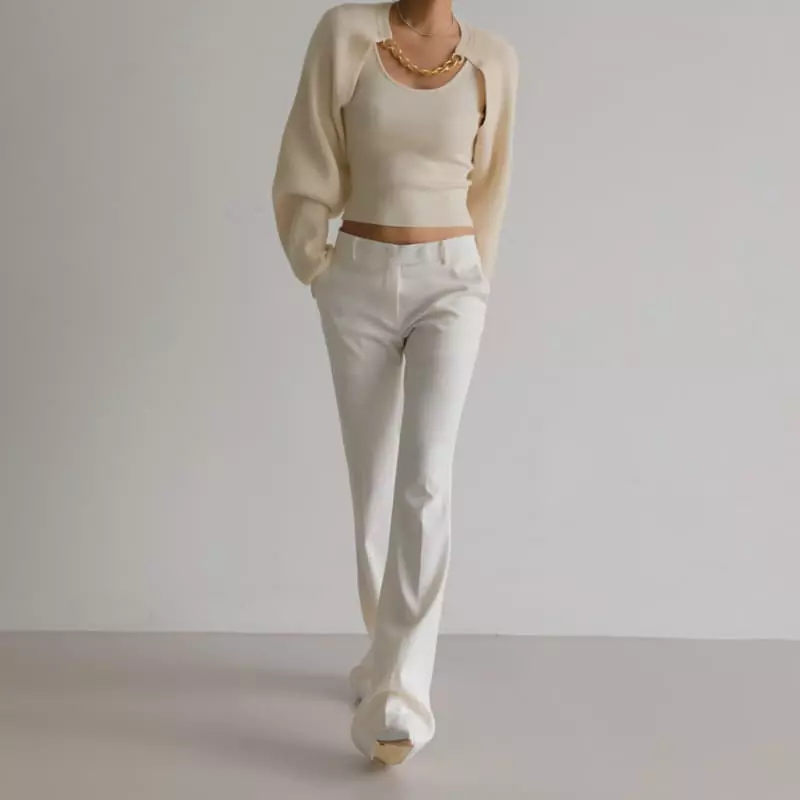 Paper Moon - Korean Women Fashion - #womensfashion - maxi flared boots cut tailored trousers - 5