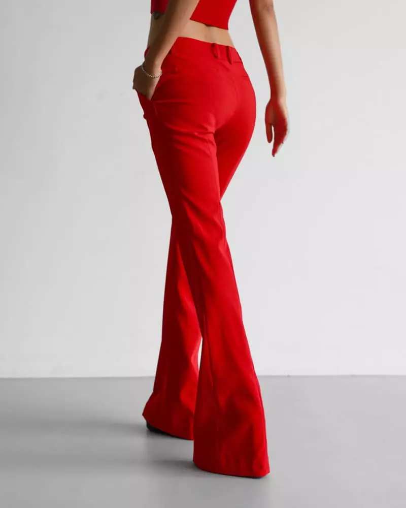 Paper Moon - Korean Women Fashion - #womensfashion - maxi flared boots cut tailored trousers - 7