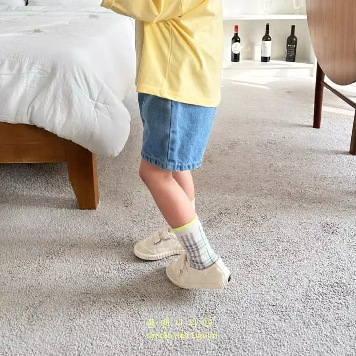 Paul & Nina - Korean Children Fashion - #discoveringself - Simple Heart Half Jeans - 12