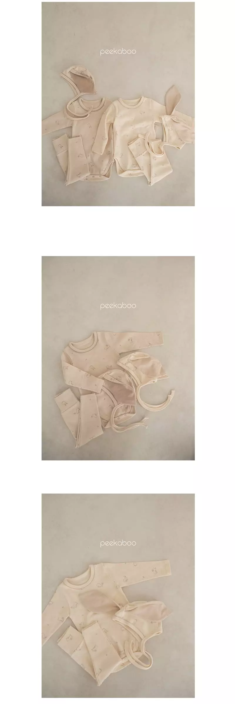 Peekaboo - Korean Baby Fashion - #babyfashion - Lapin Bodysuit Set - 3