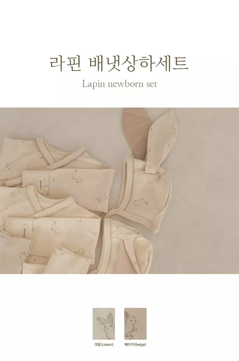 Peekaboo - Korean Baby Fashion - #babyfashion - Lapin Top Bottom Benet Set
