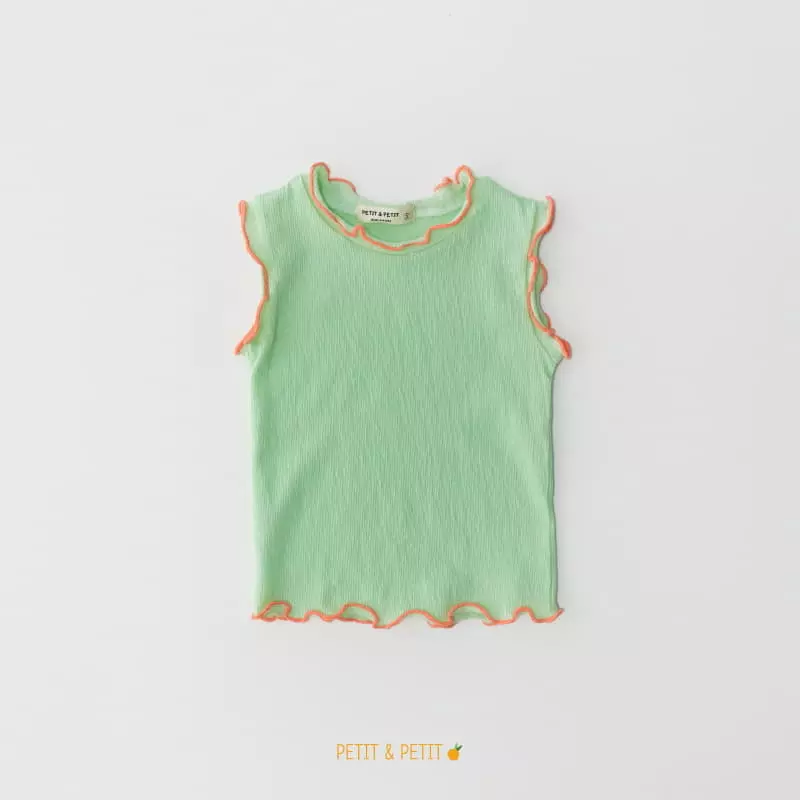 Petit & Petit - Korean Children Fashion - #kidzfashiontrend - Color Terry Sleeveless Tee - 4