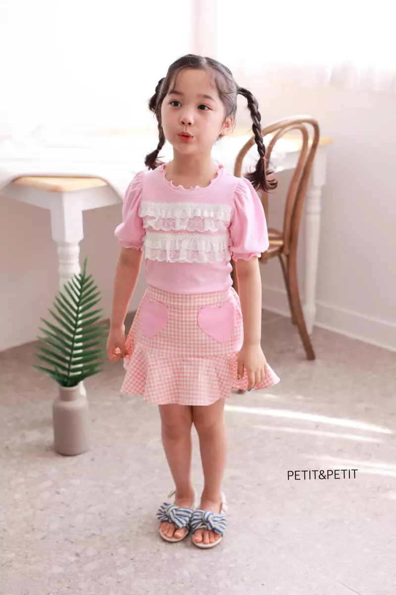 Petit & Petit - Korean Children Fashion - #childofig - Cancan Lace Rib Tee - 12