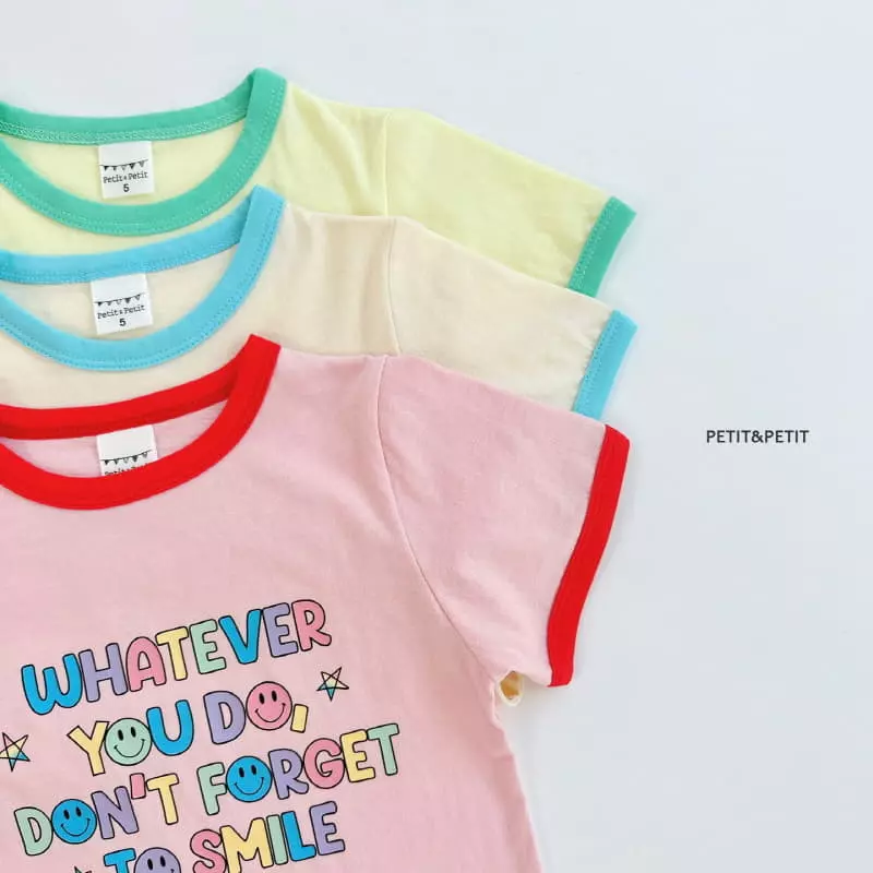 Petit & Petit - Korean Children Fashion - #childrensboutique - Smile Piping Tee - 2