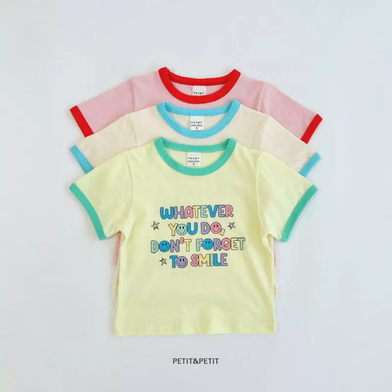 Petit & Petit - Korean Children Fashion - #designkidswear - Smile Piping Tee - 3