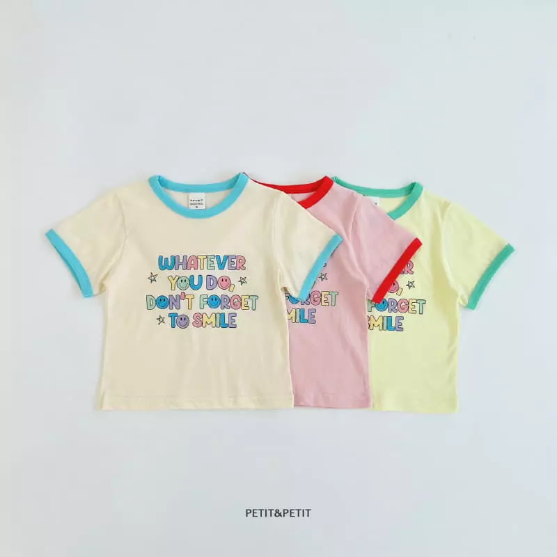 Petit & Petit - Korean Children Fashion - #fashionkids - Smile Piping Tee - 5