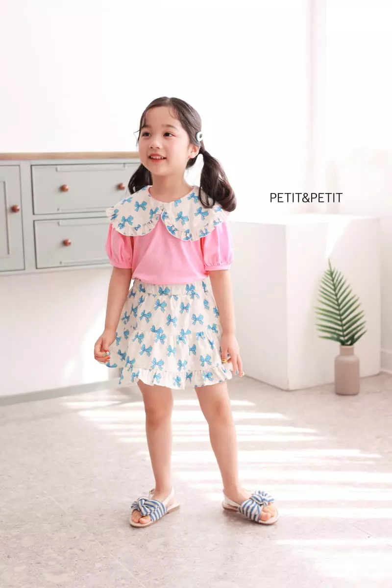 Petit & Petit - Korean Children Fashion - #fashionkids - Ribbon Collar Tee - 8