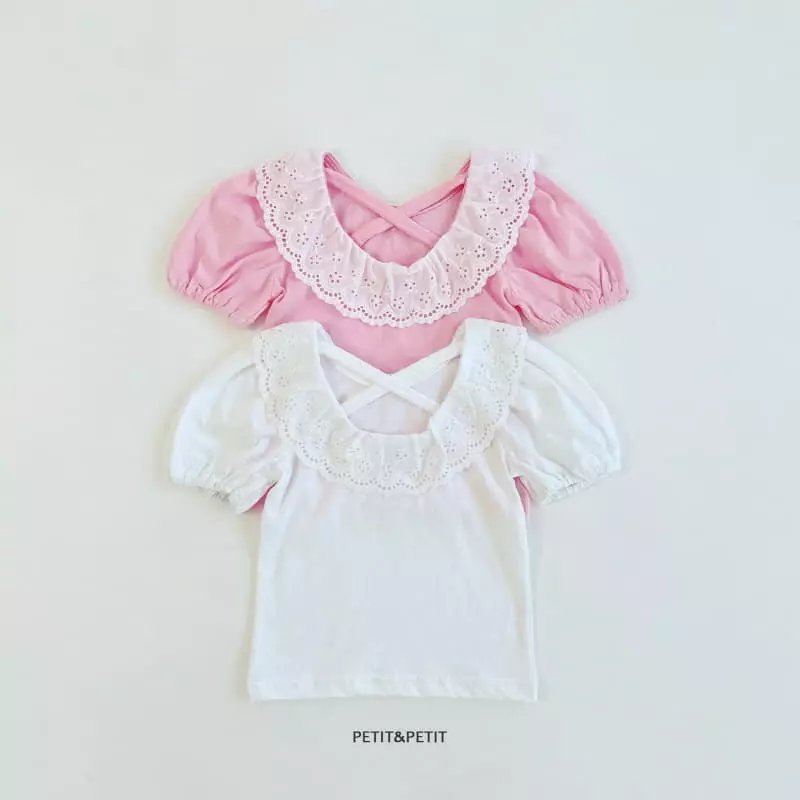 Petit & Petit - Korean Children Fashion - #kidsshorts - Pure Lace Tee - 5
