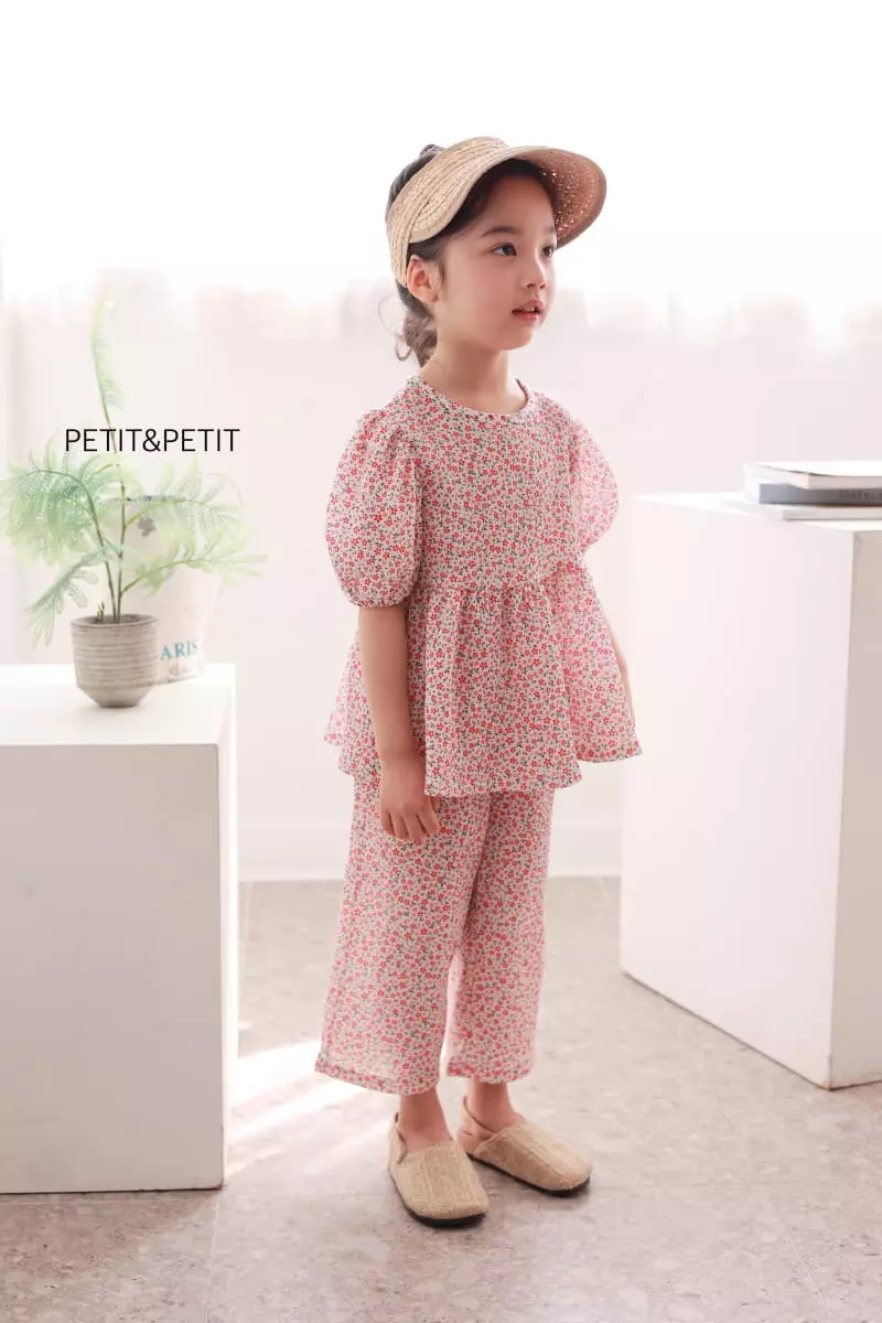 Petit & Petit - Korean Children Fashion - #kidsshorts - Daisy Top Bottom Set - 12
