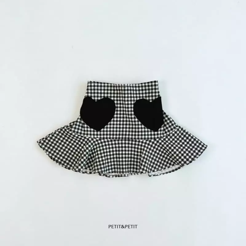 Petit & Petit - Korean Children Fashion - #kidsstore - Check Heart Skirt - 3