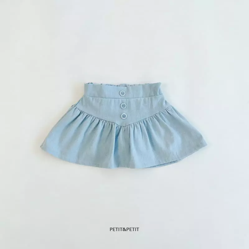 Petit & Petit - Korean Children Fashion - #kidsstore - Button Denim Skirt - 4