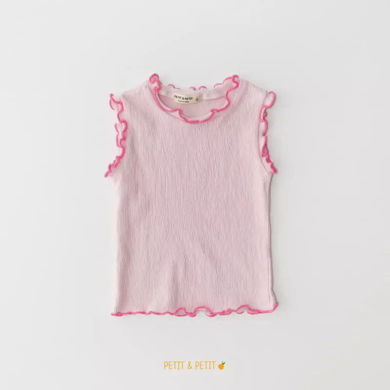 Petit & Petit - Korean Children Fashion - #littlefashionista - Color Terry Sleeveless Tee - 5