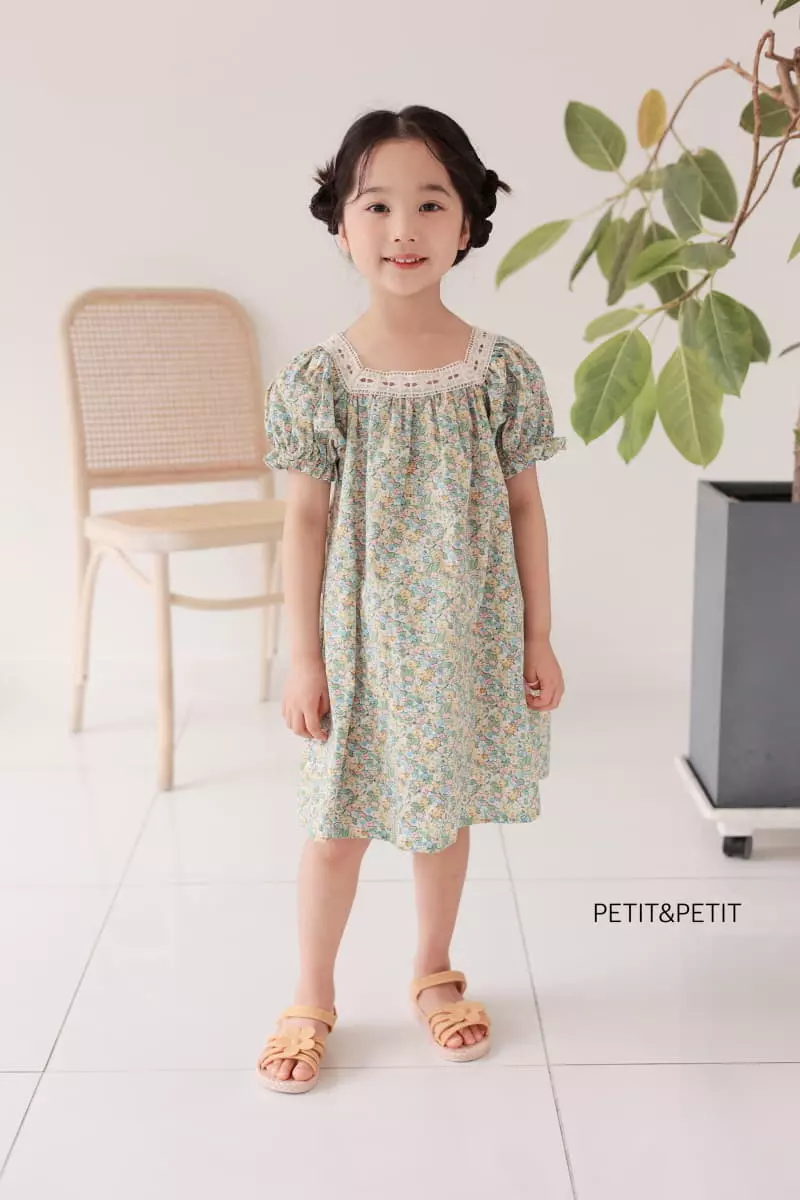 Petit & Petit - Korean Children Fashion - #stylishchildhood - Flower Lace One-piece - 2