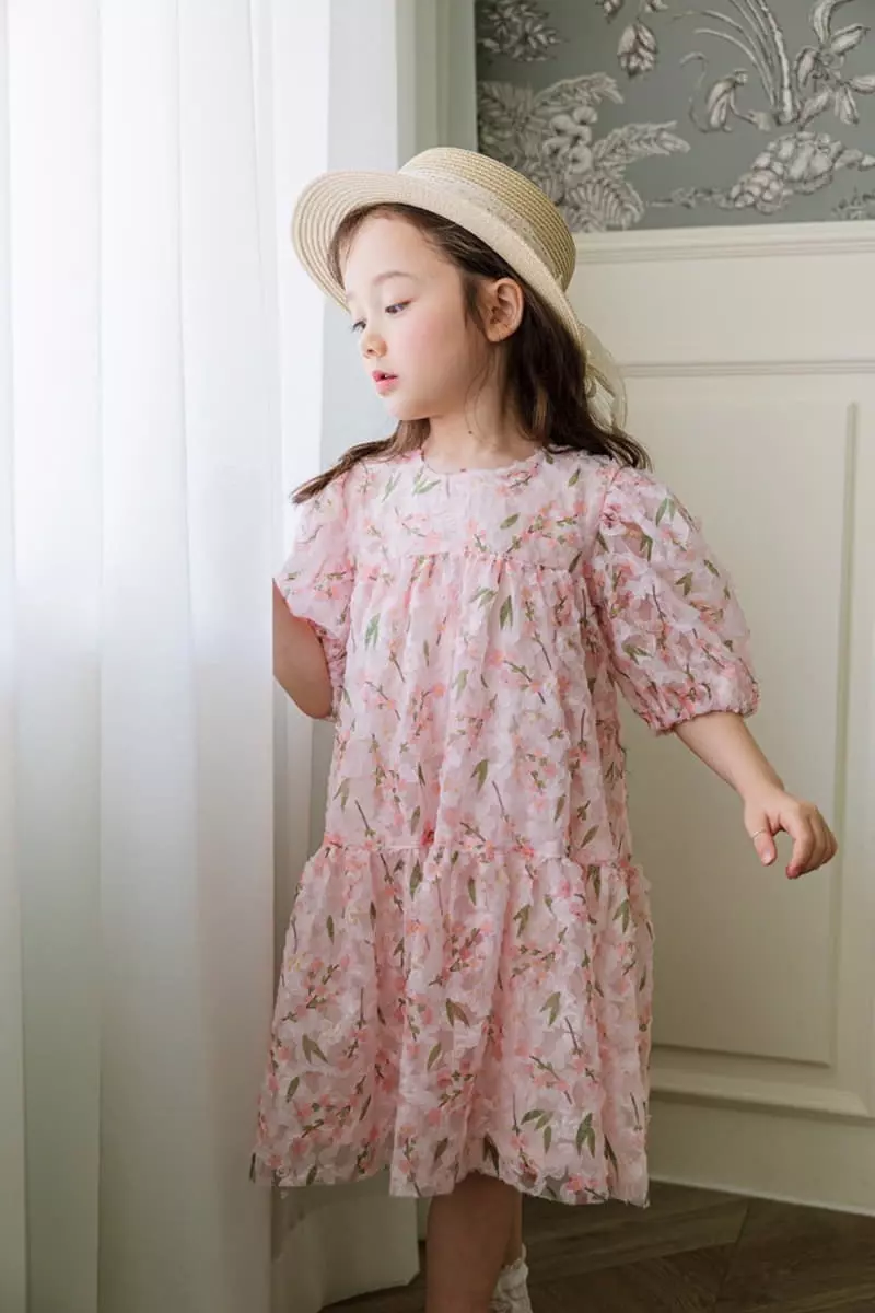 Pink Berry - Korean Children Fashion - #childrensboutique - Cherry Blossom One-piece - 2
