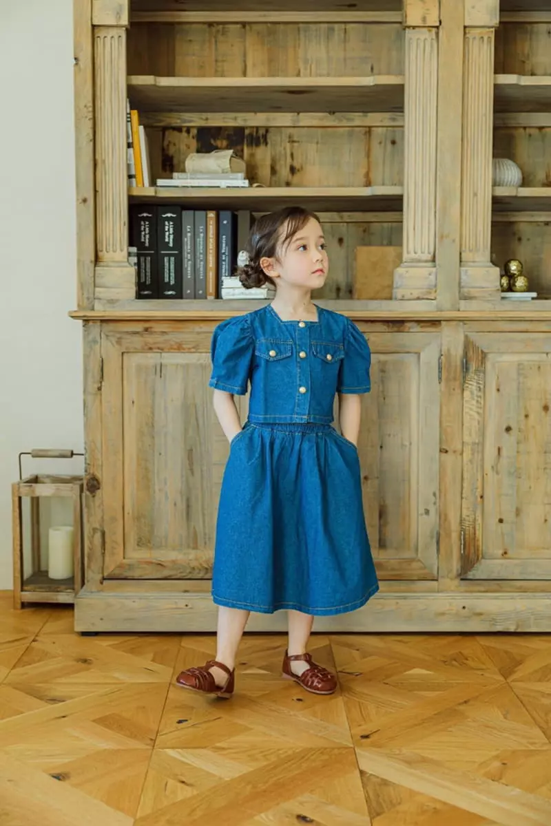 Pink Berry - Korean Children Fashion - #fashionkids - Denim Two-piece