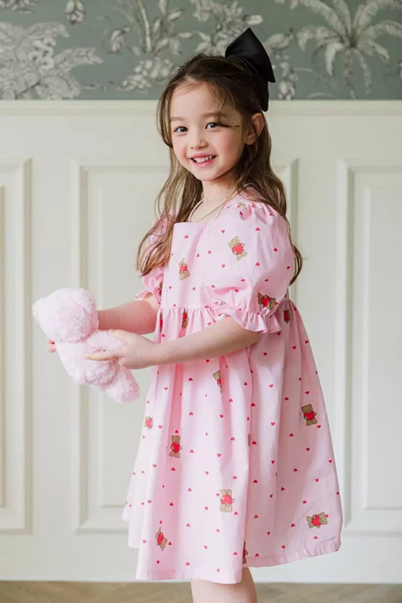 Pink Berry - Korean Children Fashion - #kidsstore - Bear One-piece - 6