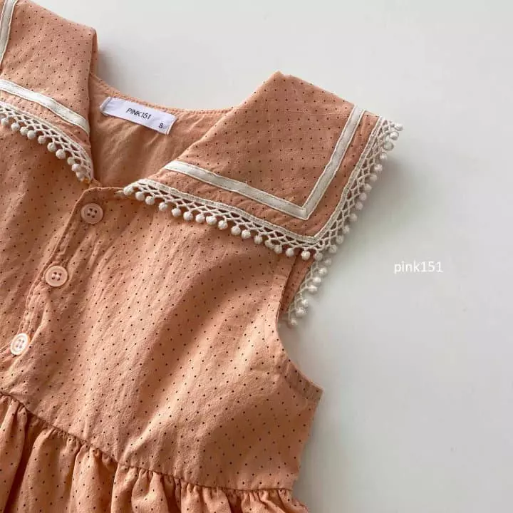 Pink151 - Korean Children Fashion - #prettylittlegirls - Sailor Dot One-piece - 3