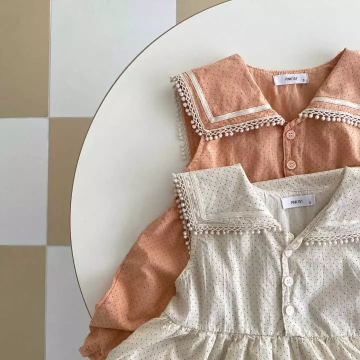 Pink151 - Korean Children Fashion - #toddlerclothing - Sailor Dot One-piece - 5