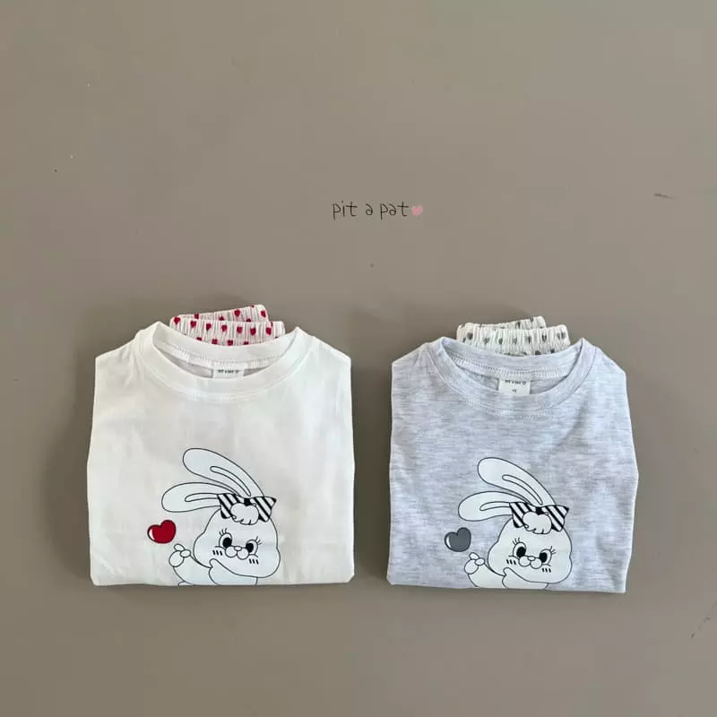 Pitapat - Korean Children Fashion - #designkidswear - Heart Bbong Top Bottom Set - 10