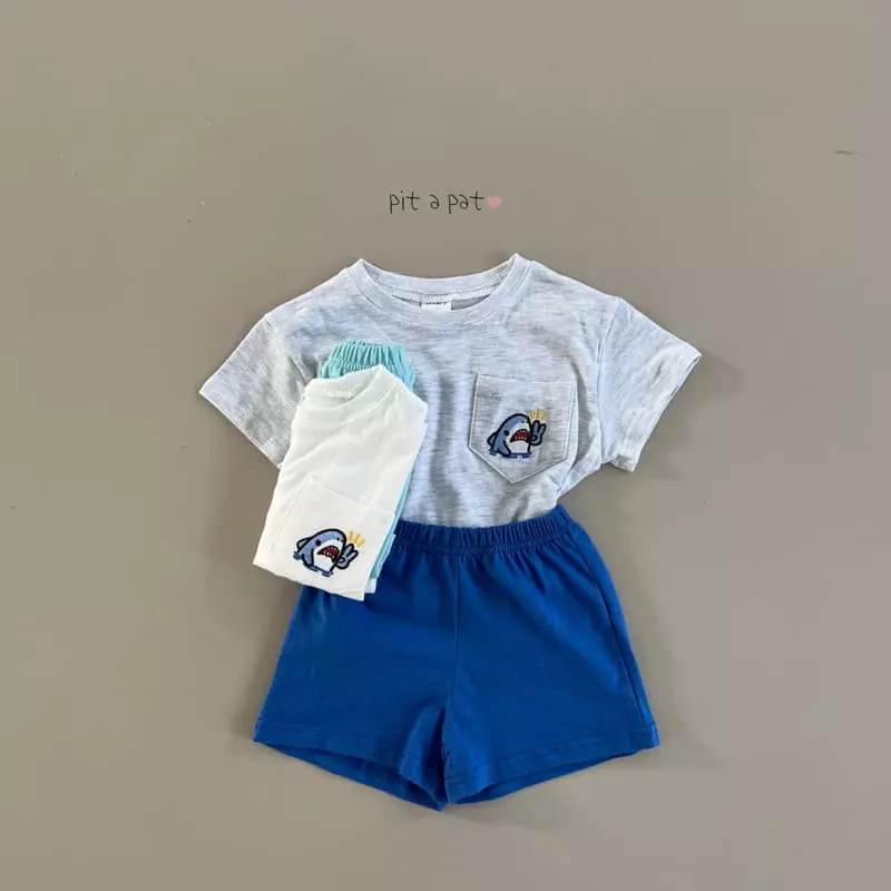 Pitapat - Korean Children Fashion - #discoveringself - V Shark Top Bottom Set - 10