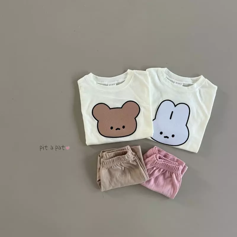 Pitapat - Korean Children Fashion - #fashionkids - Friends Summer Top Bottom Set - 10