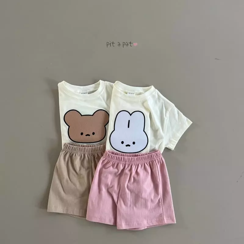 Pitapat - Korean Children Fashion - #todddlerfashion - Friends Summer Top Bottom Set - 4