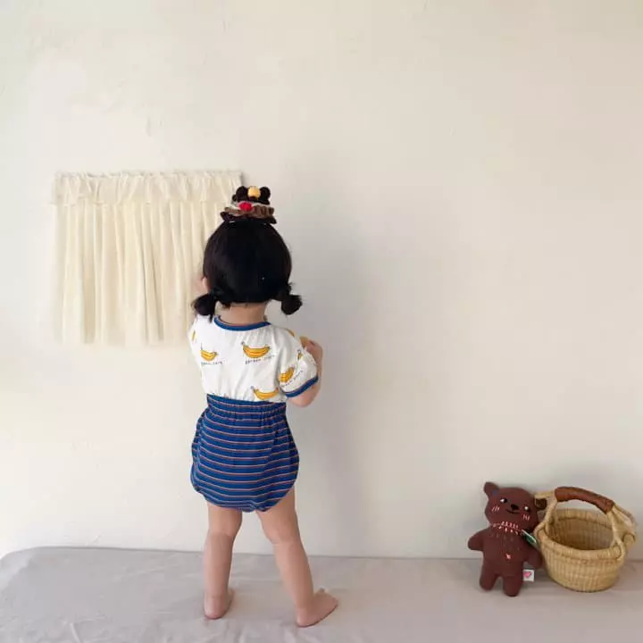 Reve Kid - Korean Baby Fashion - #babyclothing - Banana Top Bottom Set - 5