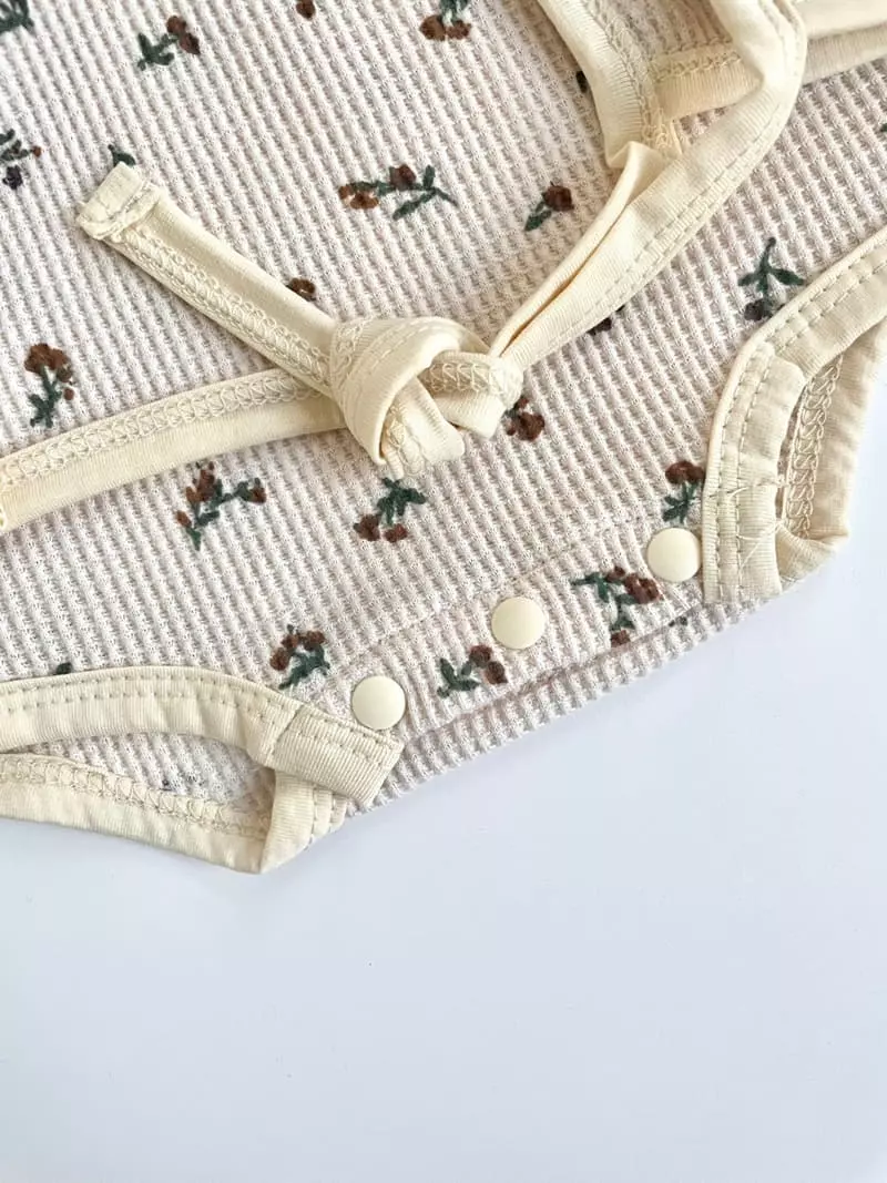 Reve Kid - Korean Baby Fashion - #babyoutfit - Waffle Bodysuit - 4