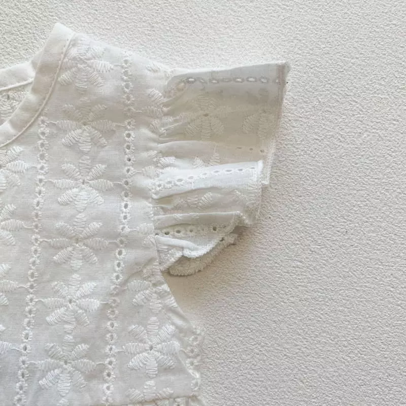 Reve Kid - Korean Baby Fashion - #onlinebabyboutique - Small Frill Bodysuit Set - 3