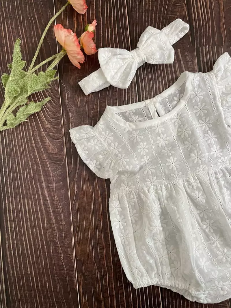 Reve Kid - Korean Baby Fashion - #smilingbaby - Small Frill Bodysuit Set - 5