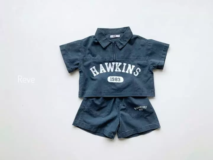 Reve Kid - Korean Children Fashion - #minifashionista - Hoking Half Zipper Top Bottom Set