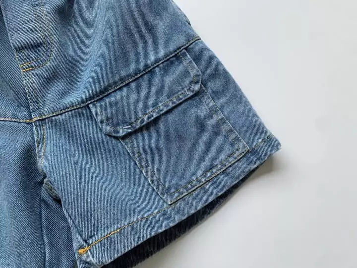 Reve Kid - Korean Children Fashion - #prettylittlegirls - Two Pocket Denim Shorts